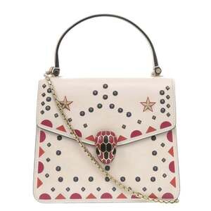 Excellent condition Bvlgari Serpenti Forever leather ivory 2-way handbag 1462...